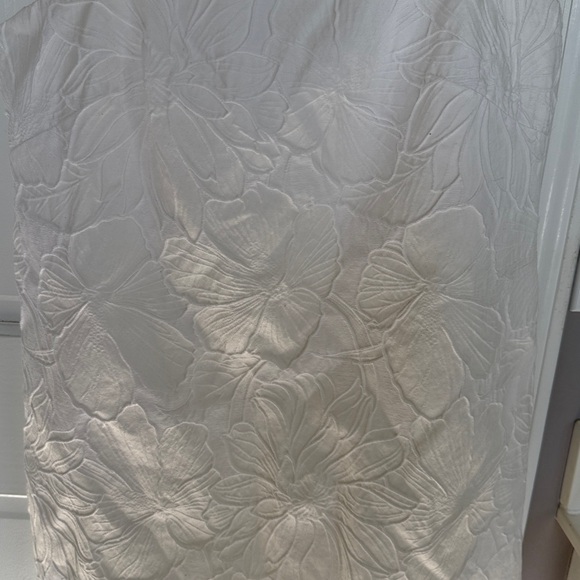 J.Crew Convertible Strap Dress Embossed Floral White Mini Mid Length Sheath - Picture 6 of 9